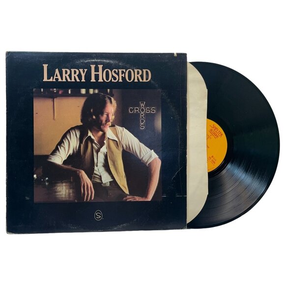 Larry Hosford Cross Words Vinyl LP Folk Rock 1976 Shelter Records + Lyric Insert - Picture 1 of 8